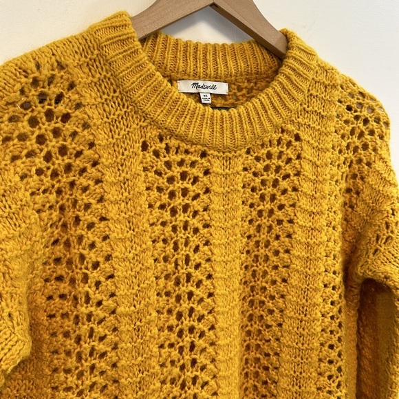Madewell Windemere Pointelle Apalca Wool
Pullover Sweater, Golden Sunset - xs - Picture 6 of 7